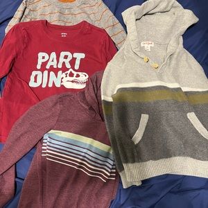 5T long sleeve/ hooded shirt combo